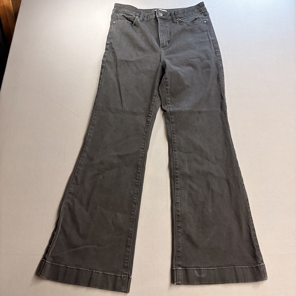 LC Lauren Conrad Women’s 12 Black Super High Rise Flare Jeans Stretch 30”